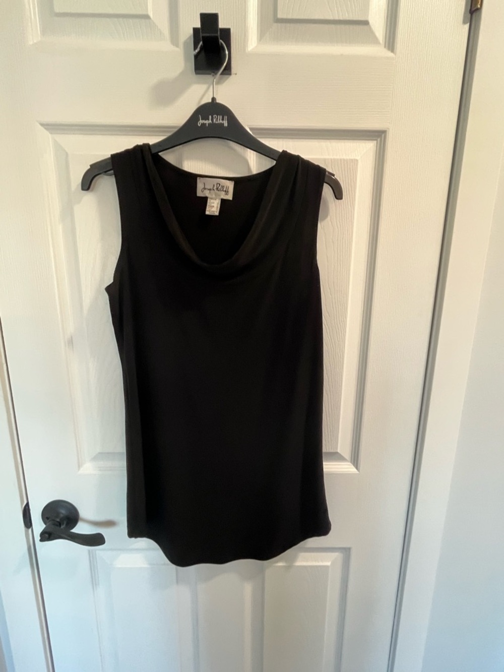 Joseph Ribkoff Black Sleeveless Cowl Neck Top